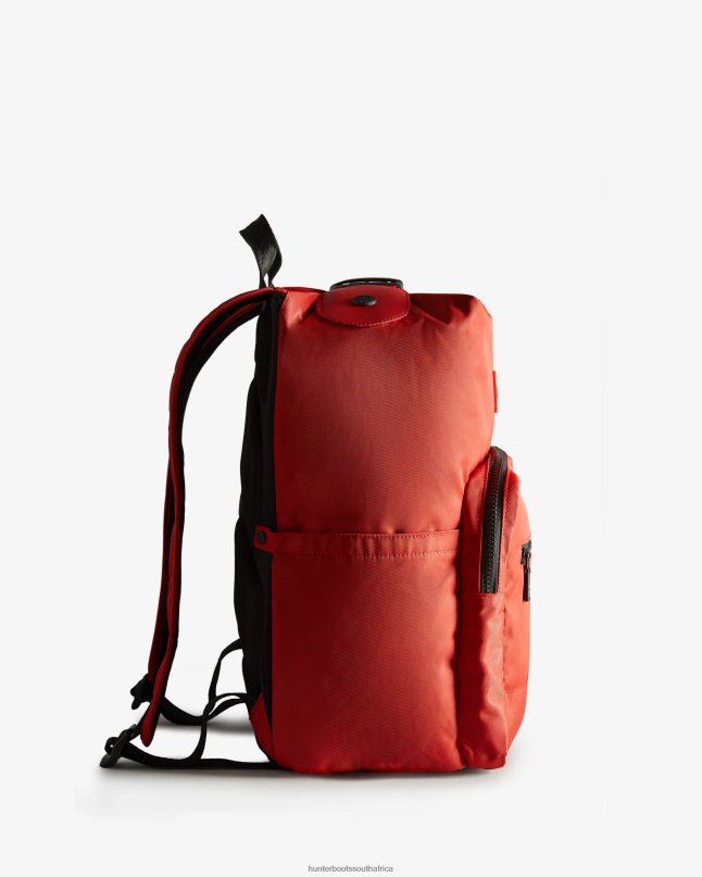 Men Nylon Pioneer Top Clip Backpack 8D4VJ420 Hunter Military Red