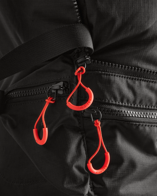 Men Travel Ripstop Recycled Nylon Two-Way Backpack 8D4VJ406 Hunter Black/Red Box Logo