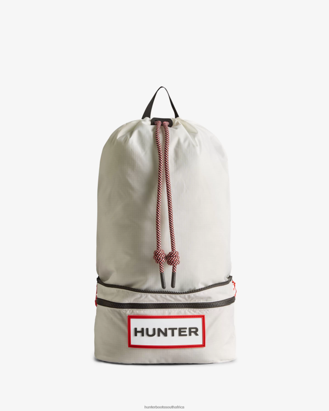 Men Travel Ripstop Recycled Nylon Two-Way Backpack 8D4VJ407 Hunter White/Red Box Logo