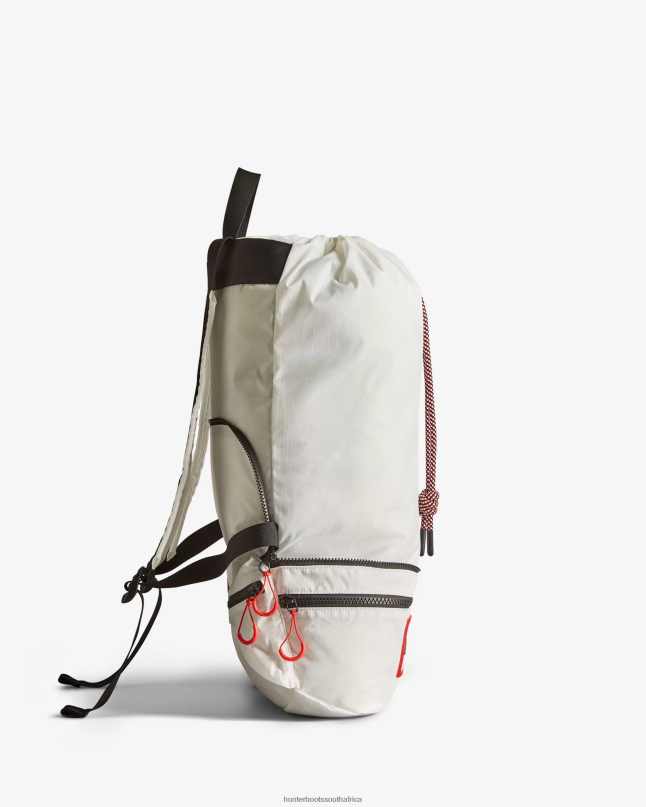 Men Travel Ripstop Recycled Nylon Two-Way Backpack 8D4VJ407 Hunter White/Red Box Logo