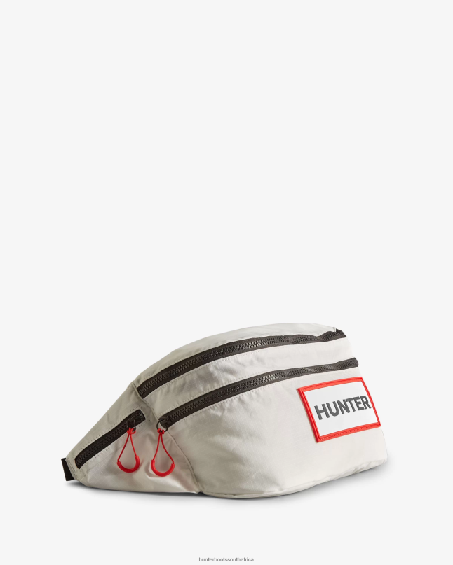 Men Travel Ripstop Recycled Nylon Two-Way Backpack 8D4VJ407 Hunter White/Red Box Logo