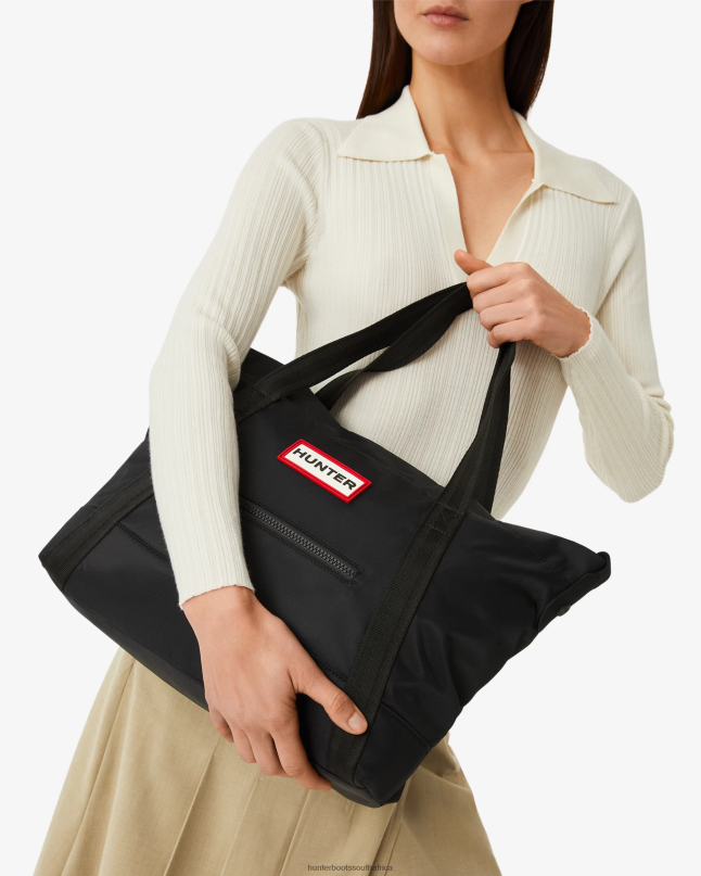 Men Nylon Medium Top Clip Tote Bag 8D4VJ457 Hunter Black