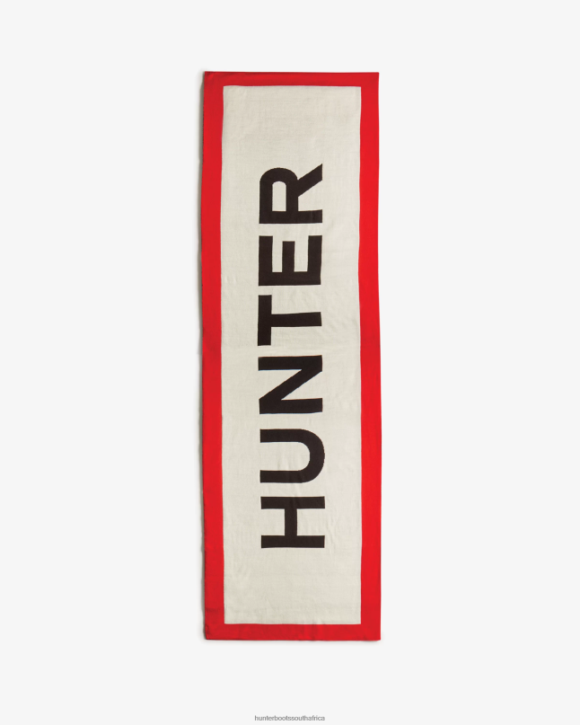 Men Branded Scarf 8D4VJ440 Hunter Logo Red