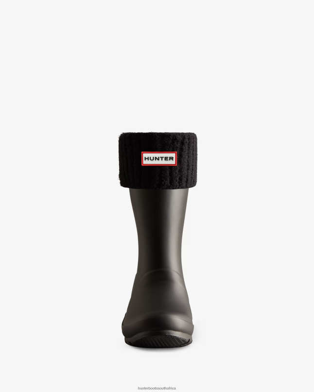 Men Recycled Nylon Blend Cuff Short Boot Socks 8D4VJ405 Hunter Black