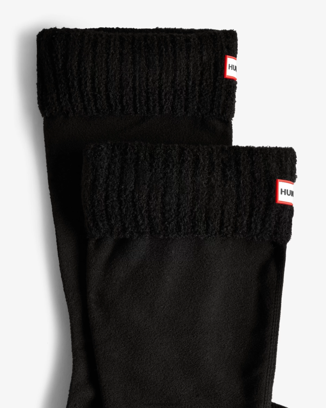 Men Recycled Nylon Blend Cuff Tall Boot Socks 8D4VJ480 Hunter Black