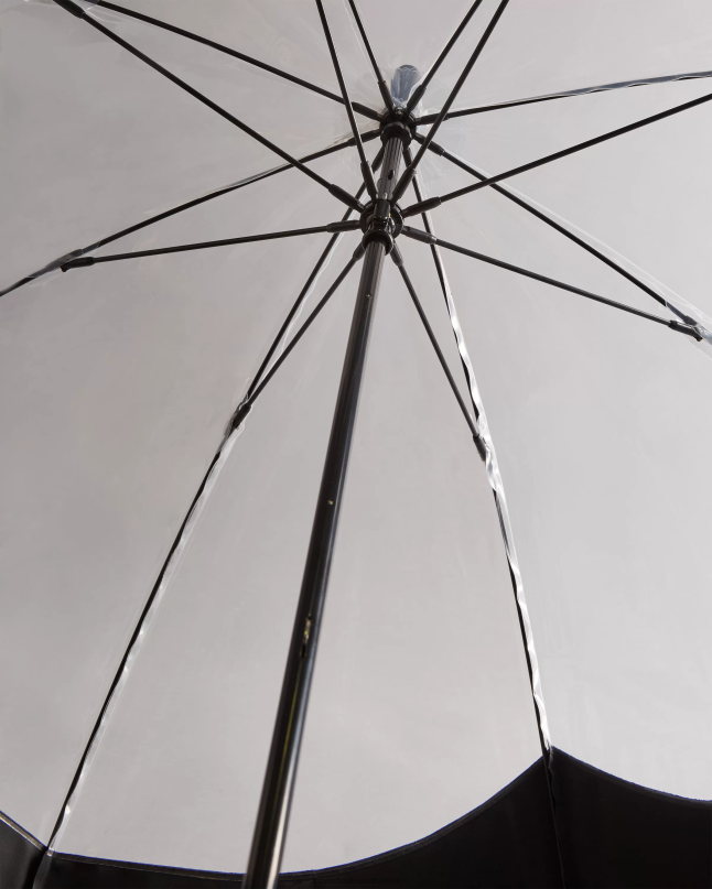 Men Transparent Moustache Bubble Umbrella 8D4VJ380 Hunter Black