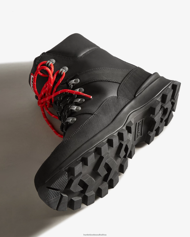 Men Insulated Leather Commando Boots 8D4VJ572 Hunter Black