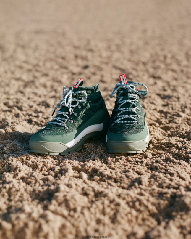 Men Travel Explorer Lace-Up Commando Boots 8D4VJ577 Hunter Thicket Green/Shaded White/Linear Rainbow