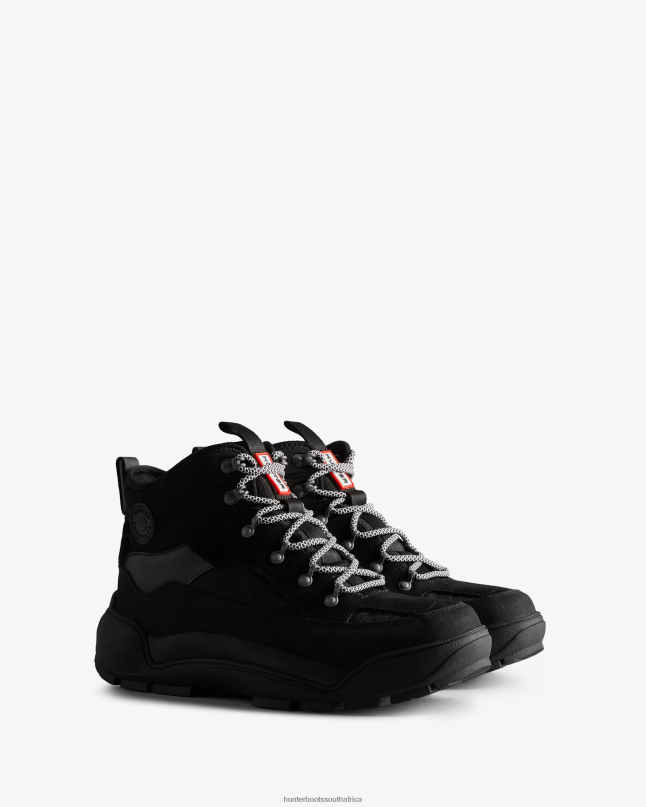 Men Urban Explorer Lace-Up Leather Commando Boots 8D4VJ571 Hunter Black