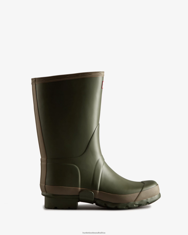 Men Gardener Rain Boots 8D4VJ529 Hunter Dark Olive/Clay
