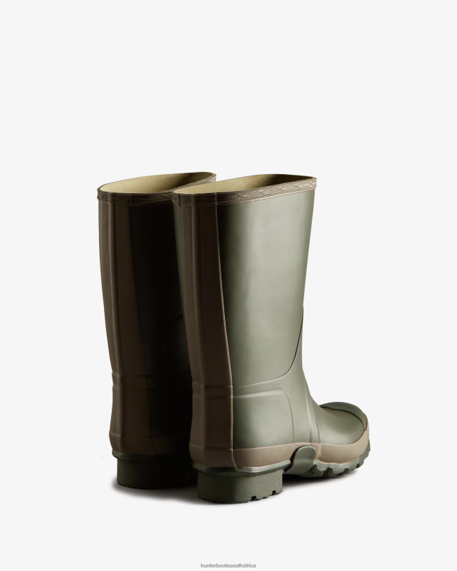 Men Gardener Rain Boots 8D4VJ529 Hunter Dark Olive/Clay