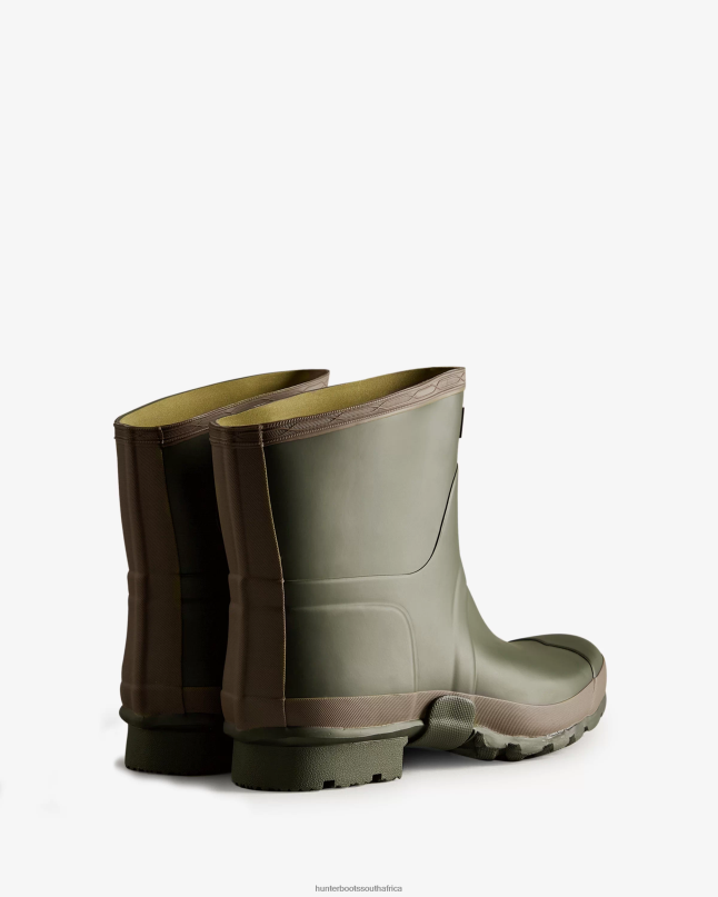Men Gardener Short Rain Boots 8D4VJ519 Hunter Dark Olive/Clay