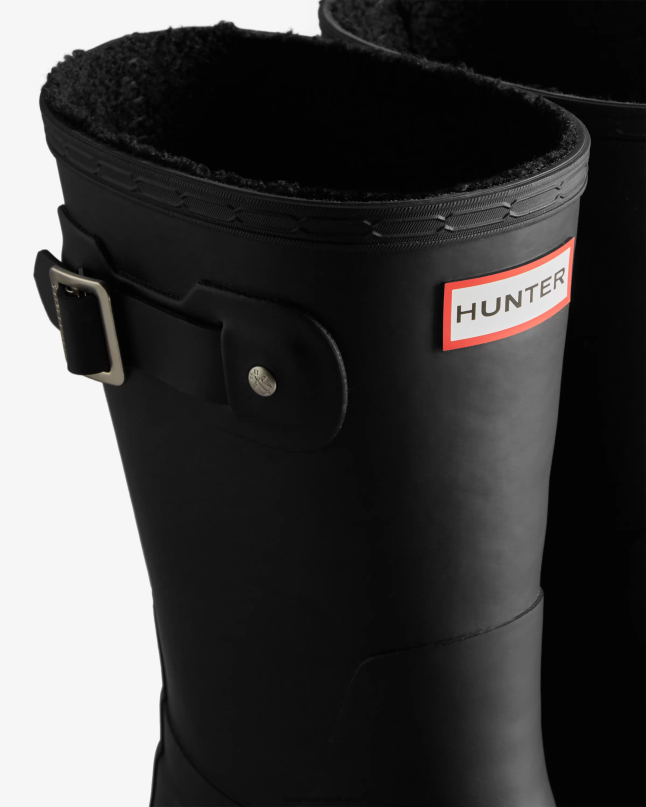 Men Short Insulated Rain Boots 8D4VJ555 Hunter Black