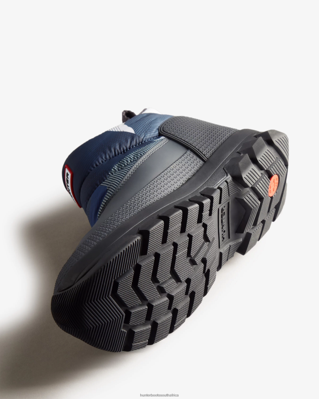 Men Insulated Ankle Snow Boots 8D4VJ594 Hunter Glacial Cliff Black Ice Print