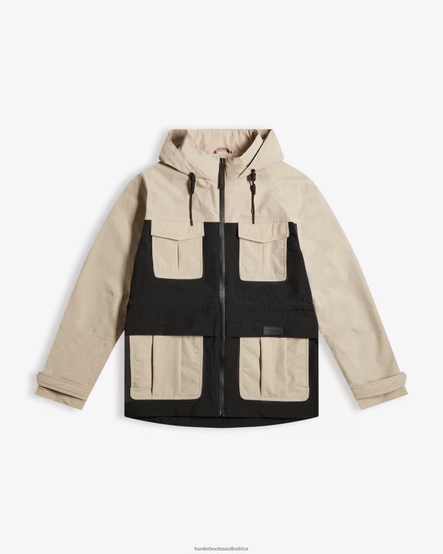 Men Explorer Recycled Nylon Jacket 8D4VJ600 Hunter Skimming Stone/Black