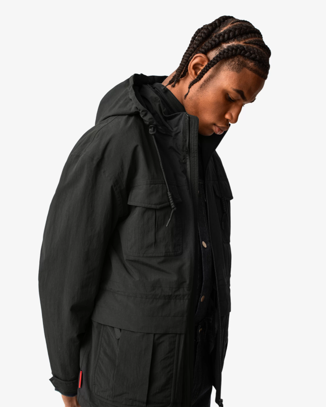 Men Explorer Recycled Nylon Jacket 8D4VJ611 Hunter Black