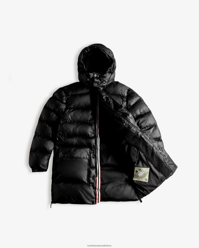 Men Insulated Rubberized Puffer Coat 8D4VJ616 Hunter Black