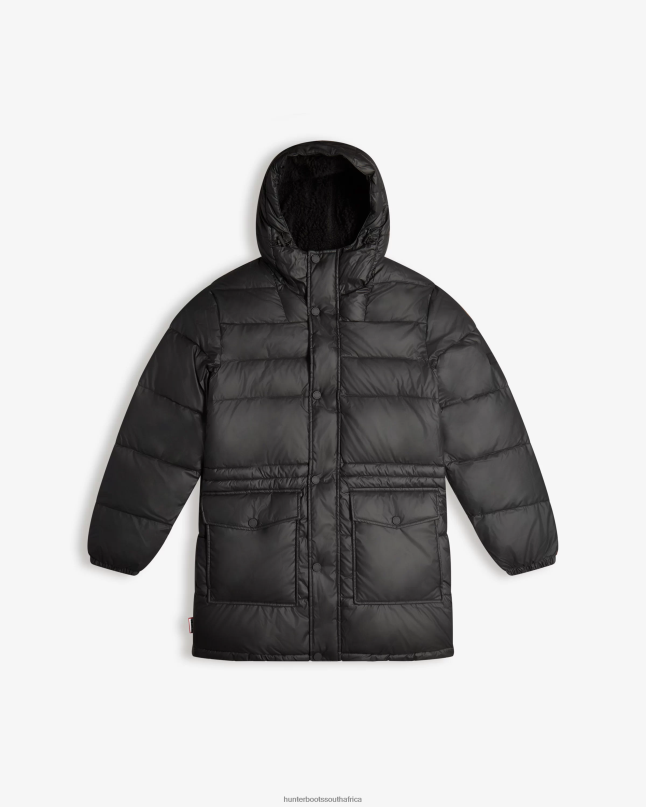 Men Intrepid Insulated Long Puffer Coat 8D4VJ608 Hunter Black