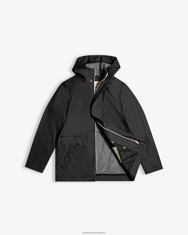 Men Lightweight Waterproof Rain Jacket 8D4VJ601 Hunter Black