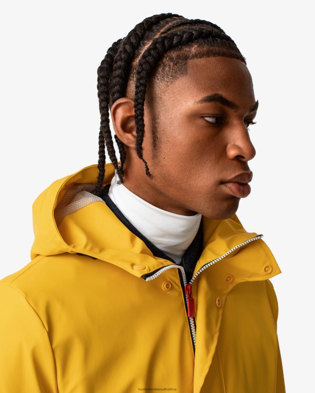 Men Lightweight Waterproof Rain Jacket 8D4VJ603 Hunter Yellow