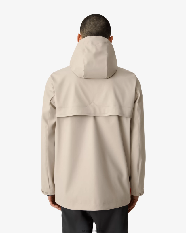 Men Lightweight Waterproof Rain Jacket 8D4VJ604 Hunter Skimming Stone