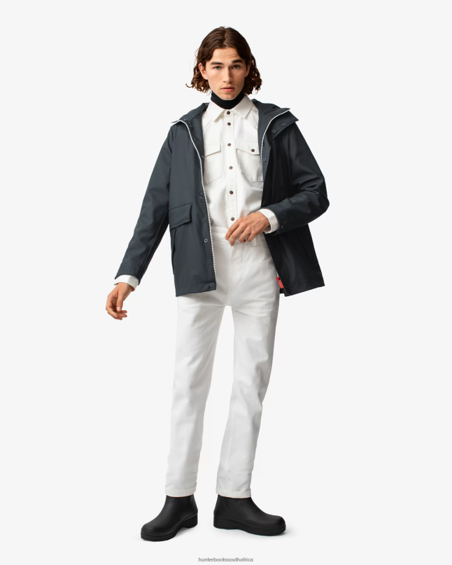 Men Lightweight Waterproof Rain Jacket 8D4VJ610 Hunter Navy