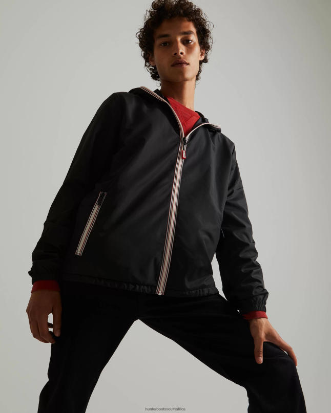 Men Recycled Lightweight Packable Jacket 8D4VJ612 Hunter Black