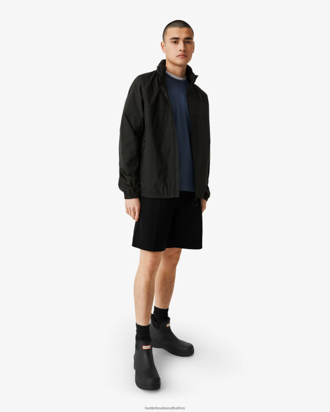 Men Travel Recycled Nylon Shell Jacket 8D4VJ605 Hunter Black