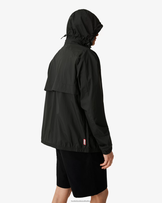 Men Travel Recycled Nylon Shell Jacket 8D4VJ605 Hunter Black