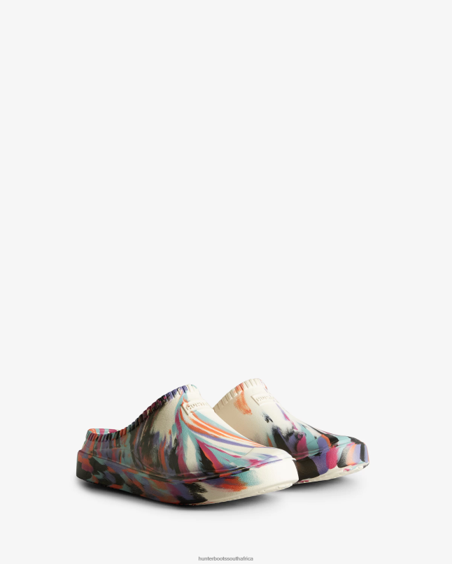 Men In/Out BLOOM Clogs 8D4VJ136 Hunter White Marble/White Willow