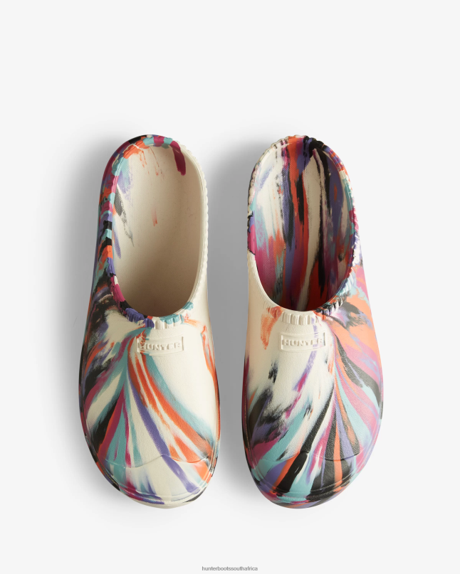 Men In/Out BLOOM Clogs 8D4VJ136 Hunter White Marble/White Willow