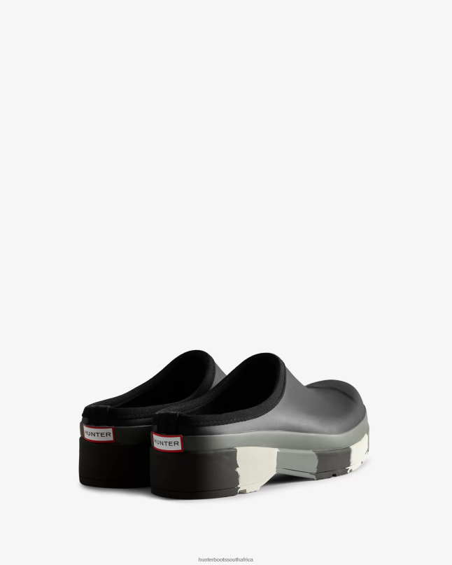 Men PLAY Striped Sole Clogs 8D4VJ583 Hunter Black/White Willow/Urban Grey