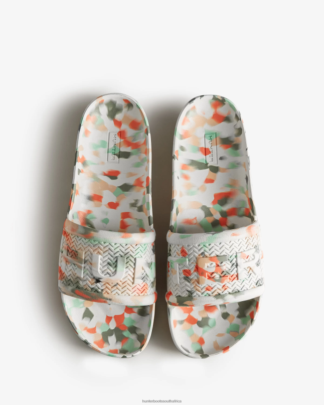 Men BLOOM Marble Slides 8D4VJ581 Hunter White