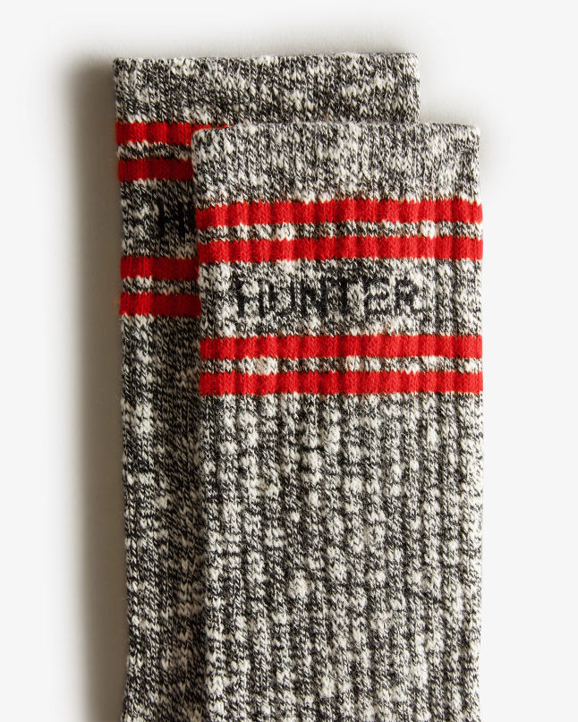 Women Branded College Mouline Short Socks 8D4VJ389 Hunter Black