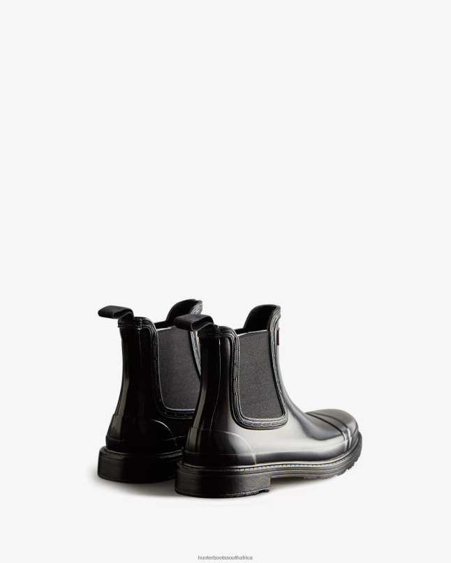 Women Commando Gloss Chelsea Boots 8D4VJ212 Hunter Black