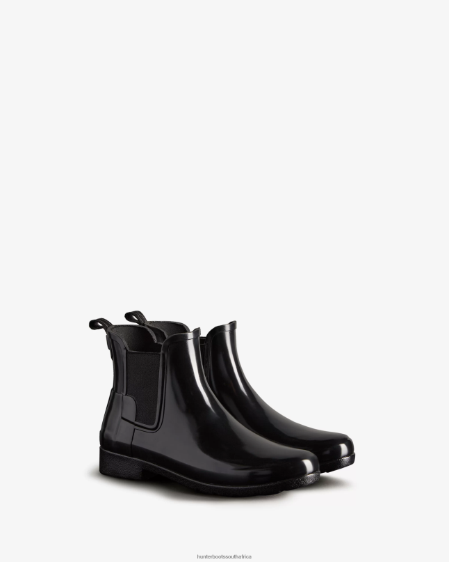Women Refined Gloss Slim Fit Chelsea Boot 8D4VJ46 Hunter Black