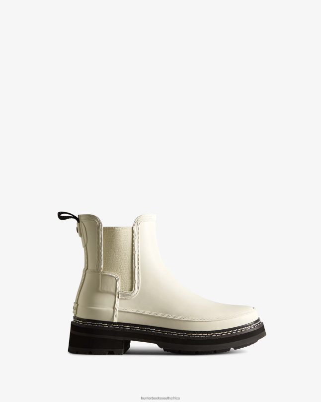 Women Refined Stitch Detail Chelsea Boots 8D4VJ159 Hunter White Willow/Black