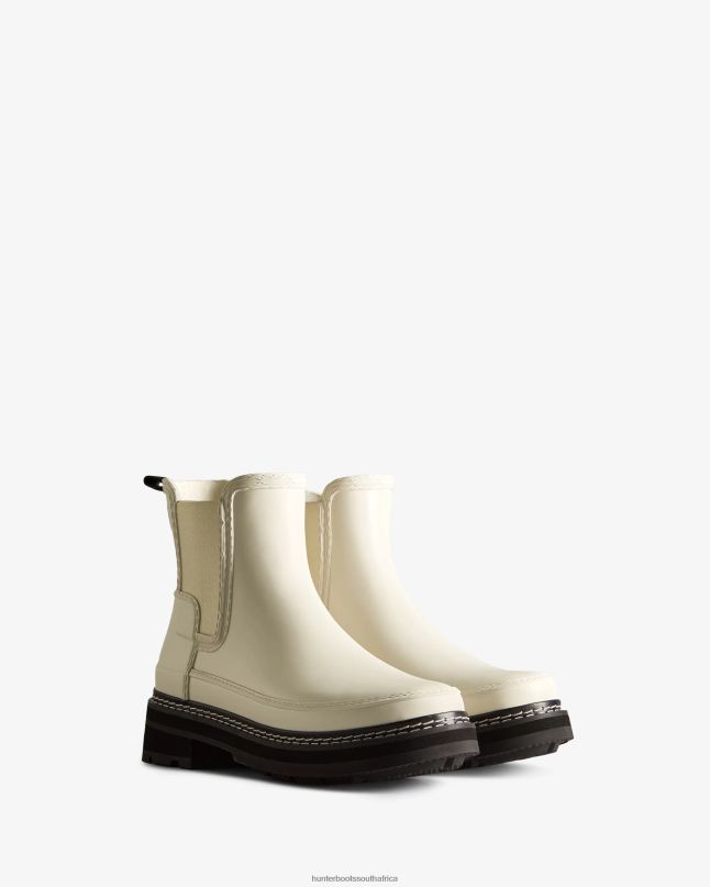 Women Refined Stitch Detail Chelsea Boots 8D4VJ159 Hunter White Willow/Black