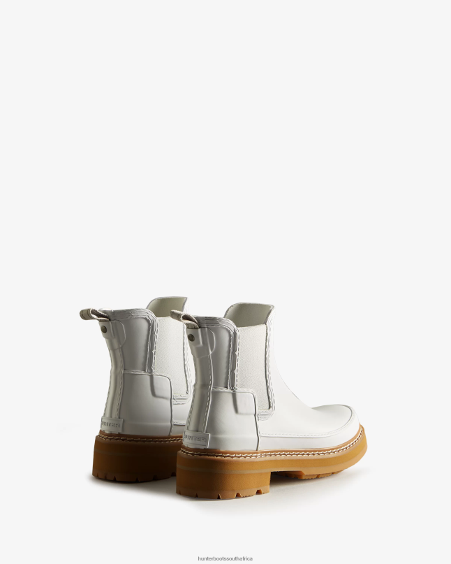 Women Refined Stitch Detail Chelsea Boots 8D4VJ219 Hunter Spurrey White