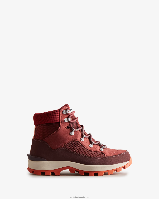 Women Explorer Insulated Lace-Up Commando Boots 8D4VJ272 Hunter Muted Berry/Ruskea Brown/Fall Red
