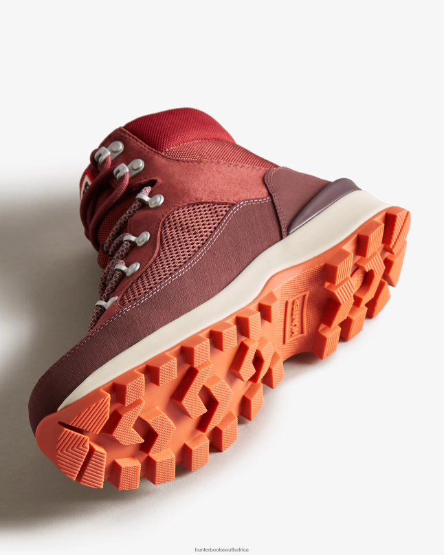 Women Explorer Insulated Lace-Up Commando Boots 8D4VJ272 Hunter Muted Berry/Ruskea Brown/Fall Red