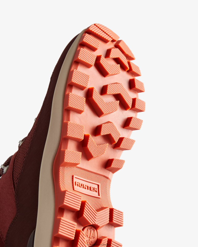 Women Explorer Insulated Lace-Up Commando Boots 8D4VJ272 Hunter Muted Berry/Ruskea Brown/Fall Red