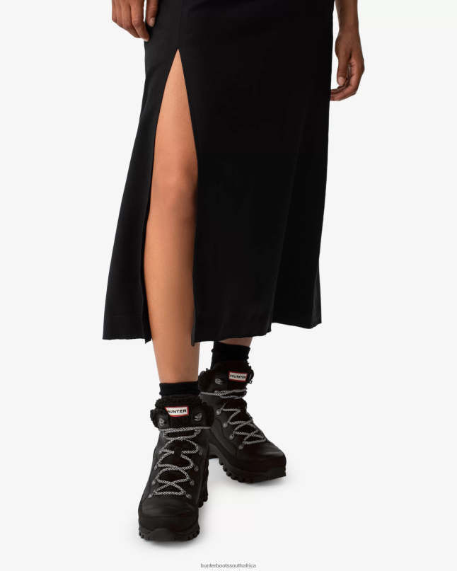 Women Explorer Insulated Lace-Up Leather Commando Boots 8D4VJ298 Hunter Black