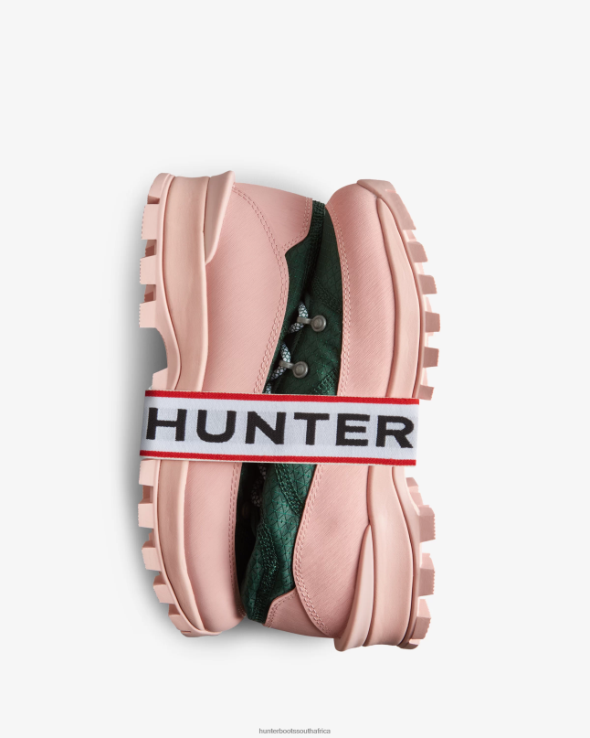 Women Travel Explorer Lace-Up Commando Boots 8D4VJ146 Hunter Thicket Green/Faded Rose