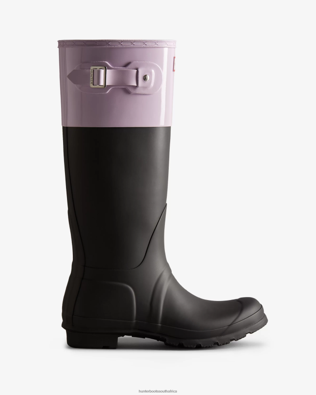 Women Colour Block Tall Rain Boots 8D4VJ71 Hunter Black/Tempered Mauve