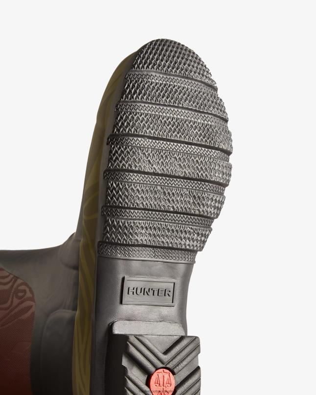 Women Erosion Texture Patchwork Short Rain Boots 8D4VJ316 Hunter Erosion Texture Patchwork