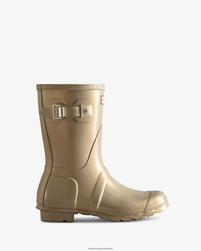 Women Nebula Short Rain Boots 8D4VJ156 Hunter Pale Gold