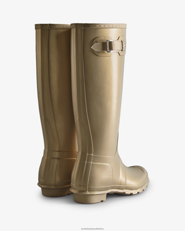 Women Nebula Tall Rain Boots 8D4VJ166 Hunter Pale Gold