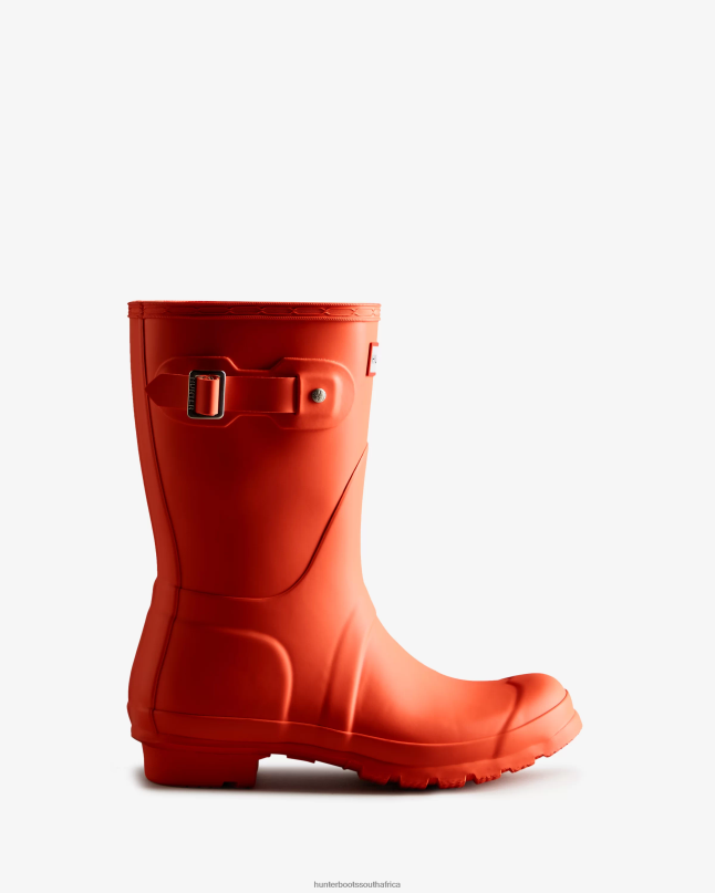 Women Original Short Rain Boots 8D4VJ306 Hunter Sun-Cup Orange