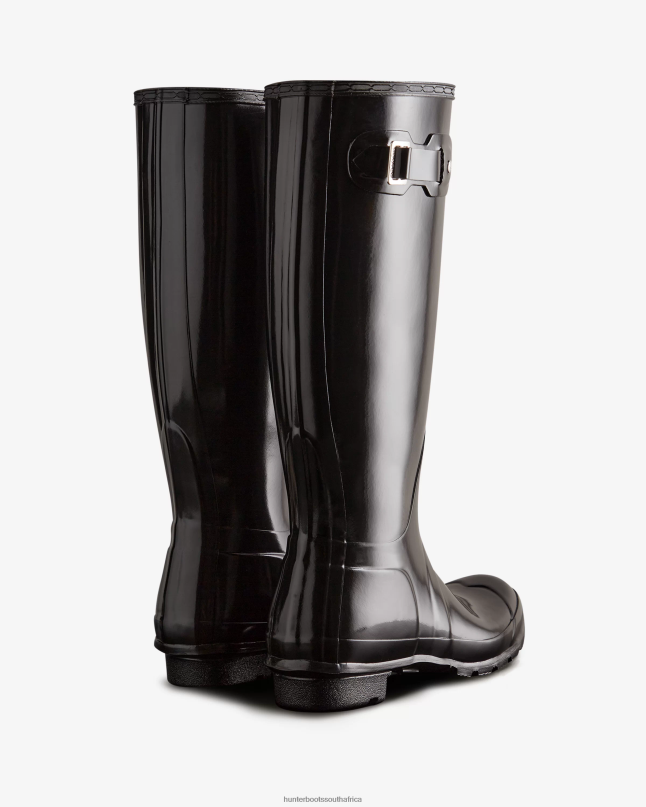 Women Original Tall Gloss Rain Boots 8D4VJ55 Hunter Black